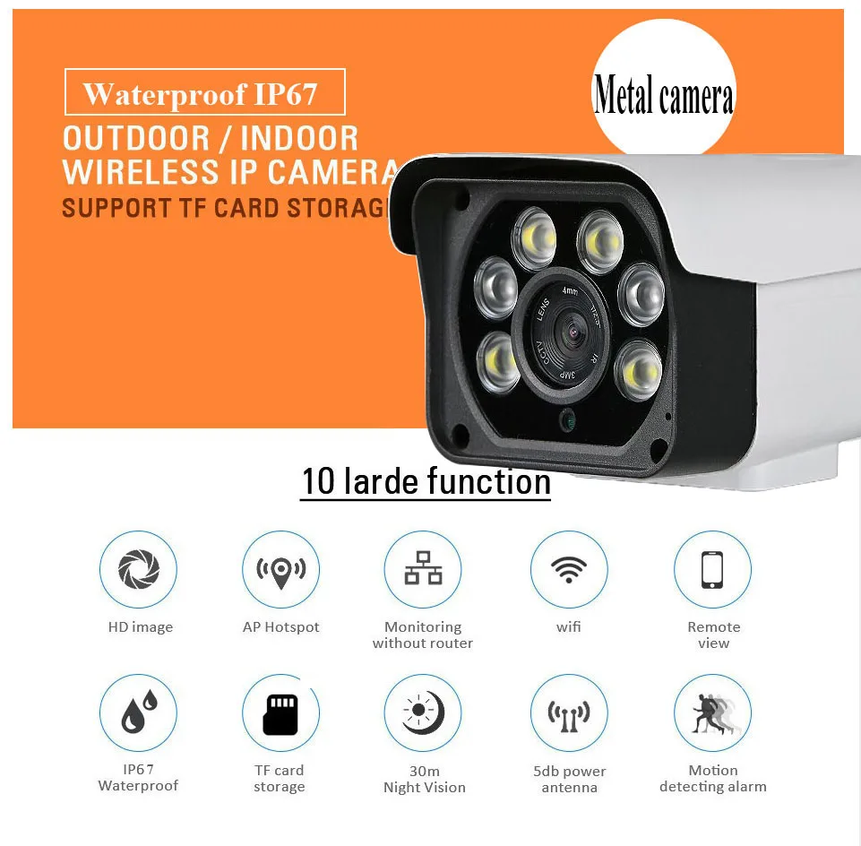 1080P IP камера пуля наружная Wifi камера видеонаблюдения Двухсторонняя Аудио Цветная камера ночного видения