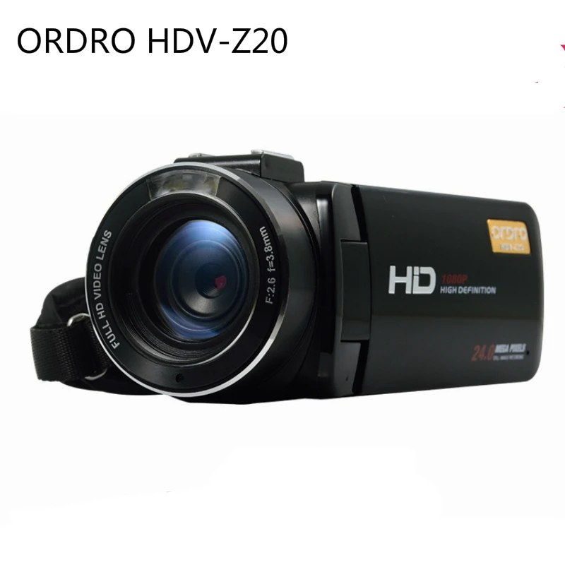 

ORDRO HDV-Z20 1080P Full HD Recording Camcorder 3.0" LCD Screen 16X Digital Zoom 24MP Video Camera With Remote Control For IOS