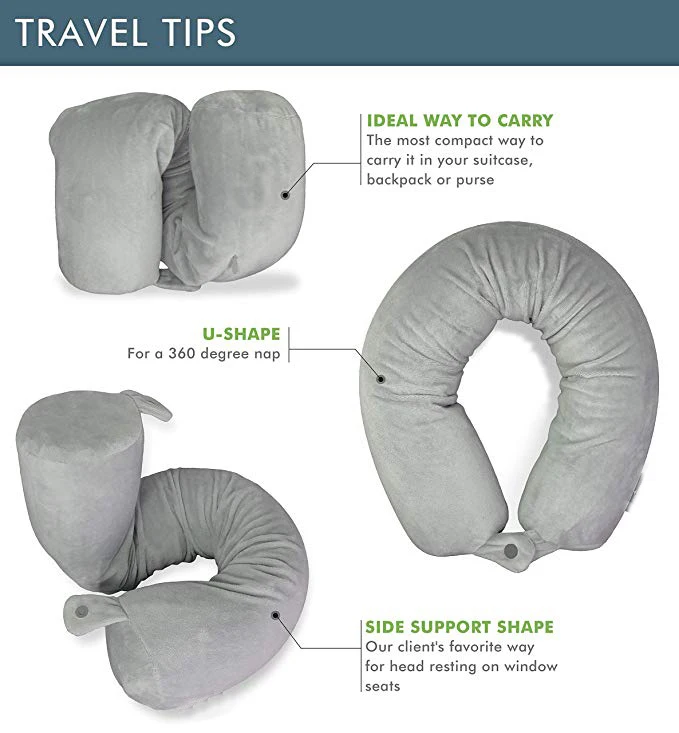 Slingifts,, подушка для путешествий, поворотная поддерживающая подушка для шеи, подбородка, спины, ног, регулируемая подушка из пены с эффектом памяти, Бесплатный наглазник