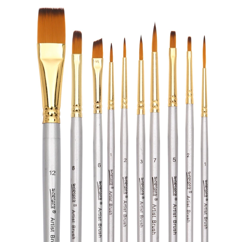профессиональные кисточки для рисования. набор кистей, синтетика bomeijia, 12 штук. магазин кисти художественные. кисть синтетика pinax набор. альбатрос набор кистей акварель 12 шт.