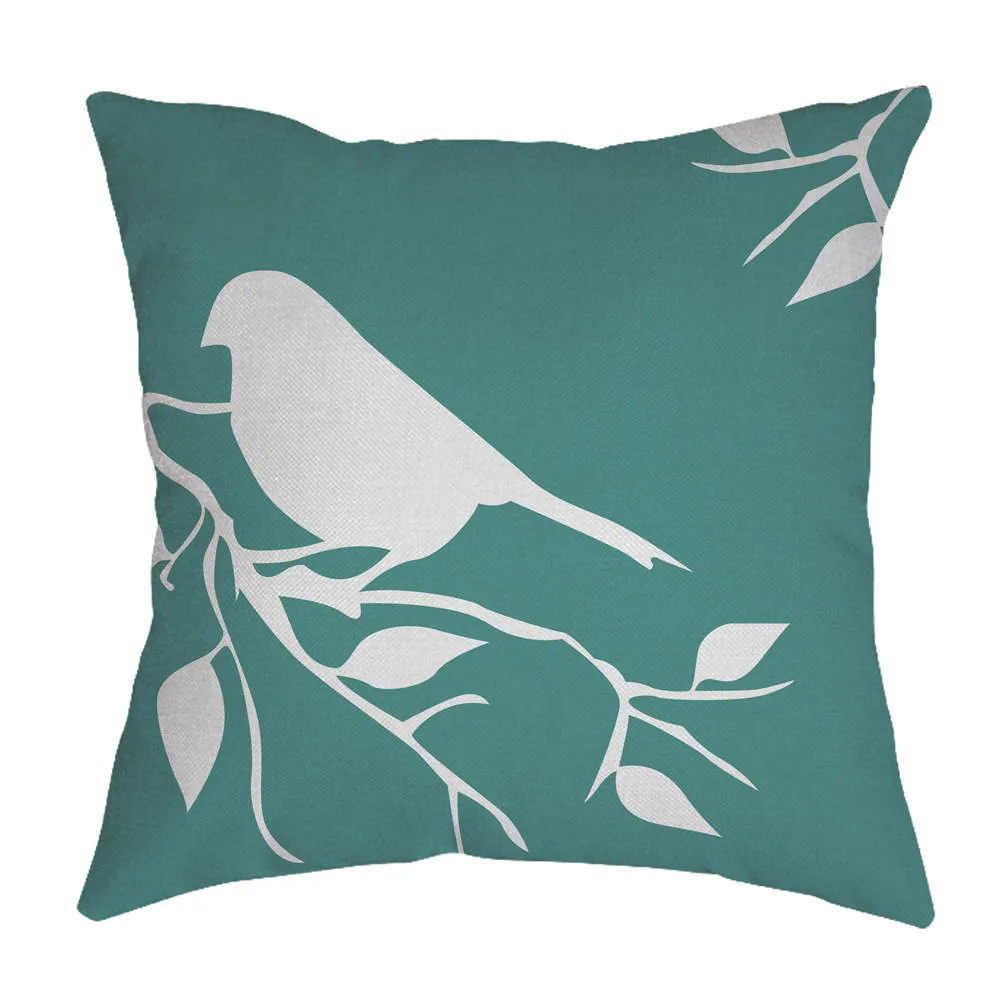 

Square Decorative Throw Pillow Cover Bird Printed Cotton Linen Cushion Cover Nordic Style Pillow Case For Car Sofa Home Decor