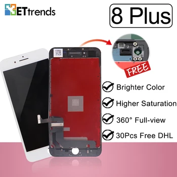 

Quality AAA Brighter Color LCD For iPhone 8 Plus LCD Screen Touch Digitizer Assembly 100% Tested No Dead Pixel DHL Free Ship