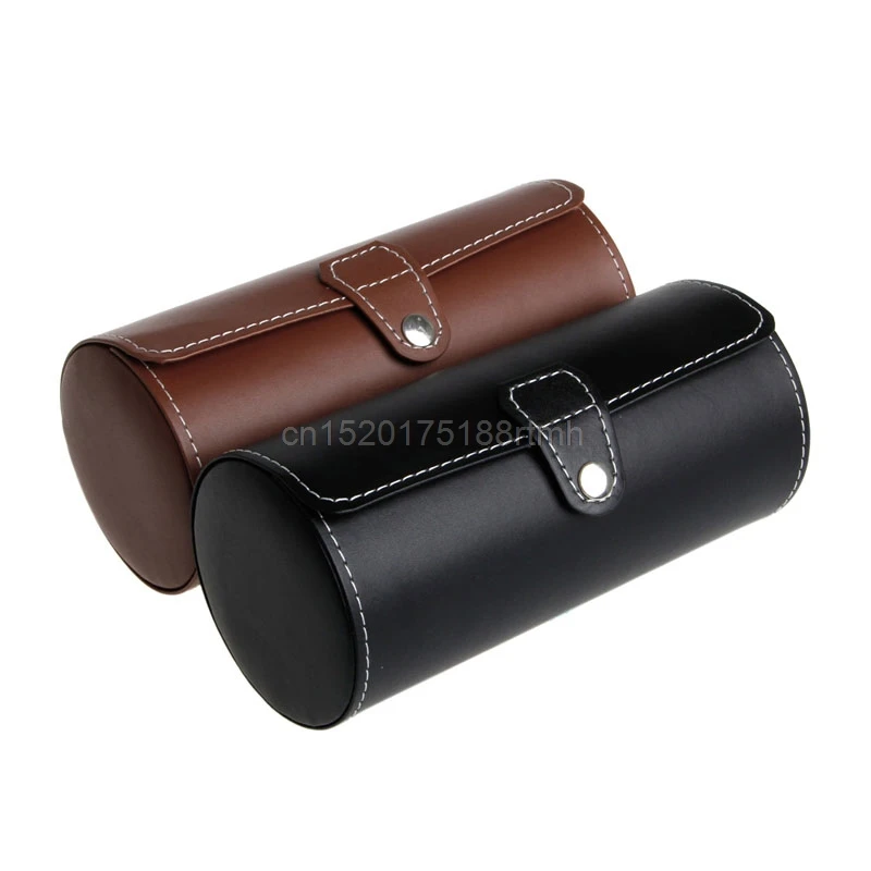 

3 Slots Watch Display Case Faux PU Leather Roll Box Storage Collector Organizer