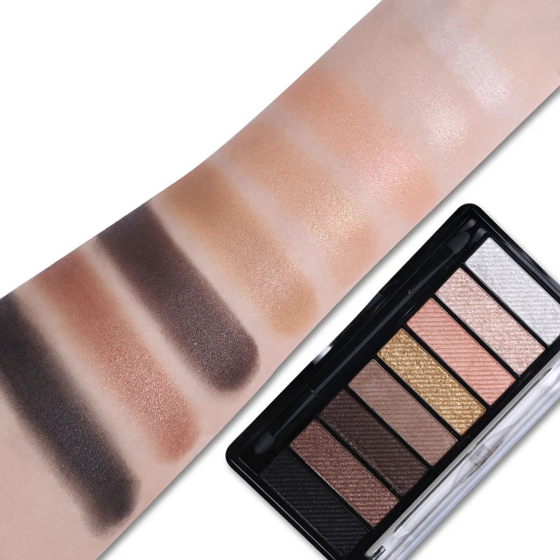 

TIAI 8 Colors Shimmer Matte Eyeshadow Palette Makeup Shimmer Eye Shadow Semi-Wet Powder Natural Waterproof Smooth Pigmented