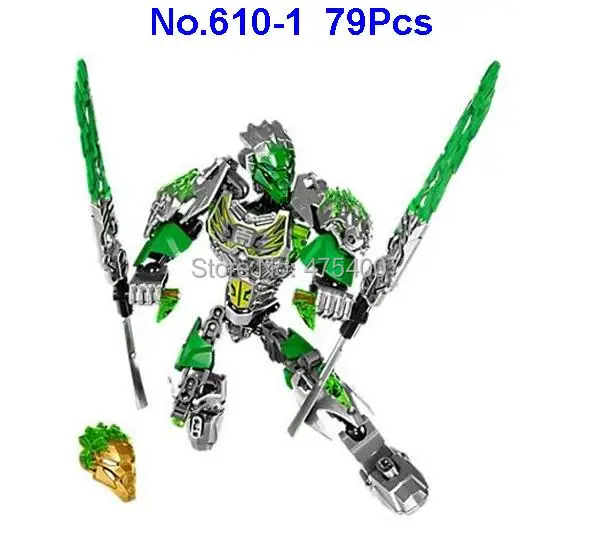 610-1 79pcs bionicle маска светильник Хранитель джунглей Гров 71305 строительный блок игрушка