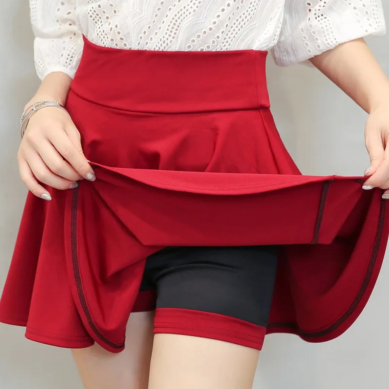 

Pleated Skirts Womens Elegant Women Mini Skirt Plus Size Woman High Waist Midi Skirts Autumn Winter Skirt Faldas Mujer Moda 2019