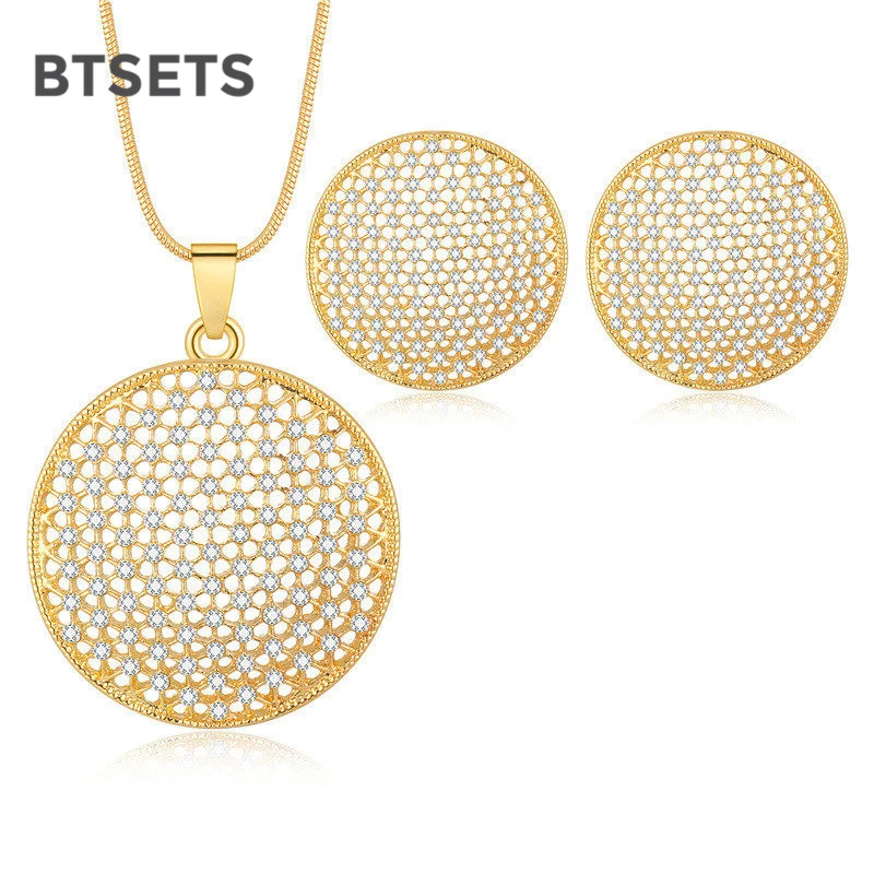 

BTSETS Bridal Wedding Jewelry Sets For Brides Women 2018 African Beads Jewelry Set Round Turkish Costume Jewellery Accessories