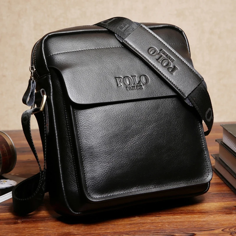 

2017 fashion cheap men bag leather brown vintage POLO FANKE casual men small messenger bags brand High quality Messenger bag