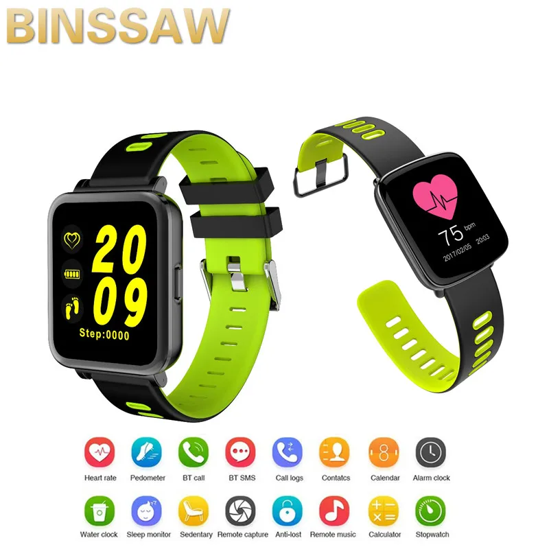 

Smart Uhr Männer Frauen IP68 Wasserdichte Bluetooth SmartWatch Tragbare gerät Herz Rate Monitor Uhren für Android IOS Telefon