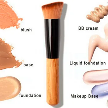 

10 pcs/lot Multifunction Makeup Brush Soft Fiber Flat Top Foundation Powder Angled Brush Maquiagem Cosmetic Tool