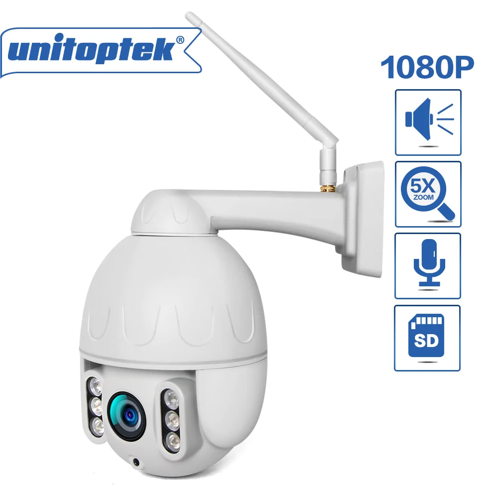 

1080P Wireless IP Camera WiFi Super Mini PTZ Speed Dome CCTV 5x Zoom IR 50m Onvif Outdoor Security Camera Two Way Audio Talk