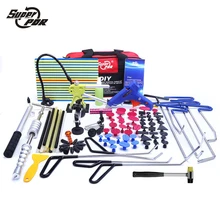 Super PDR Paintless Dent Repair Tools Push Rod Hooks Crowbar Light Reflector Board Slide hammer glue puller Dent Removal toolkit