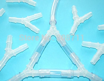 

10pcs/lot 4mm Plastic Barbed Connector, 3 way Y Elbow Tube Joiner, Hose Pipe Fitting, Medical, Aquarium, Scientific