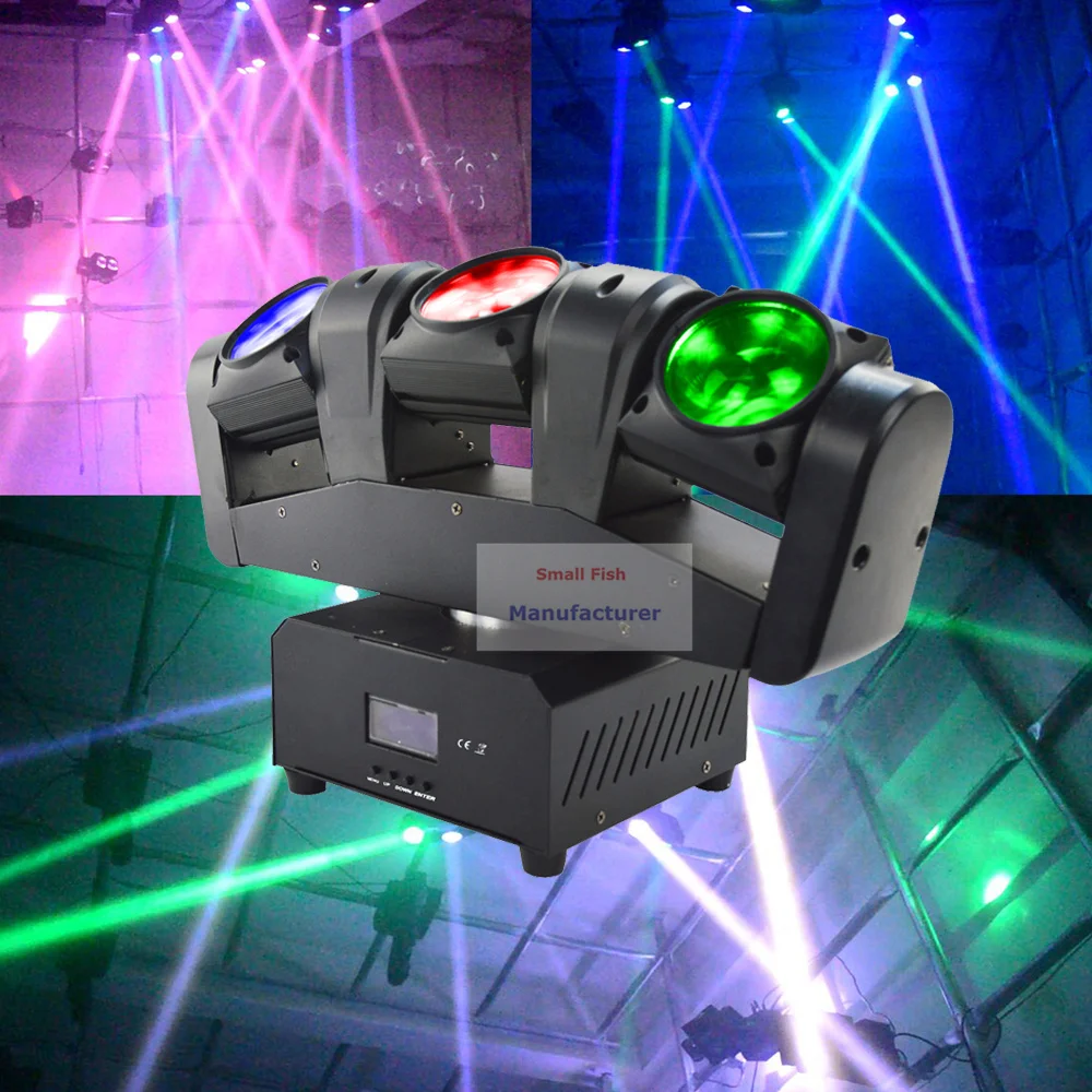 

2019 New Arrival 3 Heads 3X12W LED Moving Head Beam Light Mini 50W RGBW Quad Color LCD Display For Bar Effect Led Stage Lighting