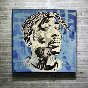 

free shippiing Pop artist Painting famous man fashion arhand painted no frame T-310