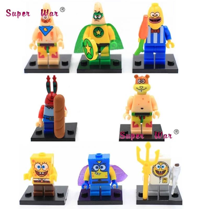 

10Set Cartoon Series 4 Girls Adventure time Toys Story Batman Movie Seiya building blocks Model Children