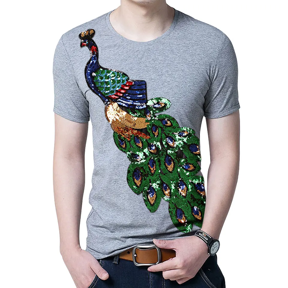 playera de lentejuelas hombre