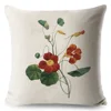 Watercolor Floral Pillow Case Plant Linen 45*45cm Square Flowers Cushion Cover for Sofa Home Decorative Printed Throw Pillowcase ► Photo 2/6