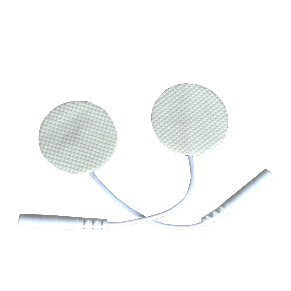 1Pair Electrode Round Tens Body Massager Pads DC Head 3.0mm Self Adhesive Silicone Gel Patches With Cable For Tens Unit