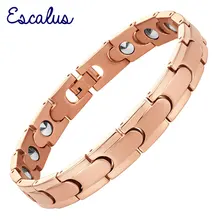 Escalus, звено цепи, высокий чистый германий, женский браслет, розовое золото, цвет, энергия здоровья, мужские стальные браслеты, браслет, браслет, Шарм