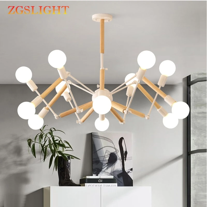 Винтажный современный светодиодный люстра Паук Lustre E27 освещение гостиной для