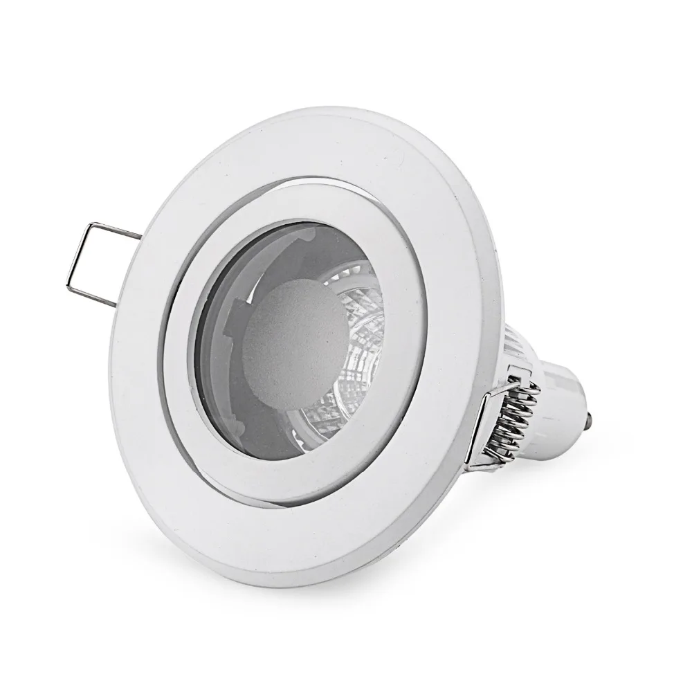 Горячая белый круглый потолочный каркас Точечный светильник GU10 MR16 Светодиодный точечный светильник плоский потолочный светильник