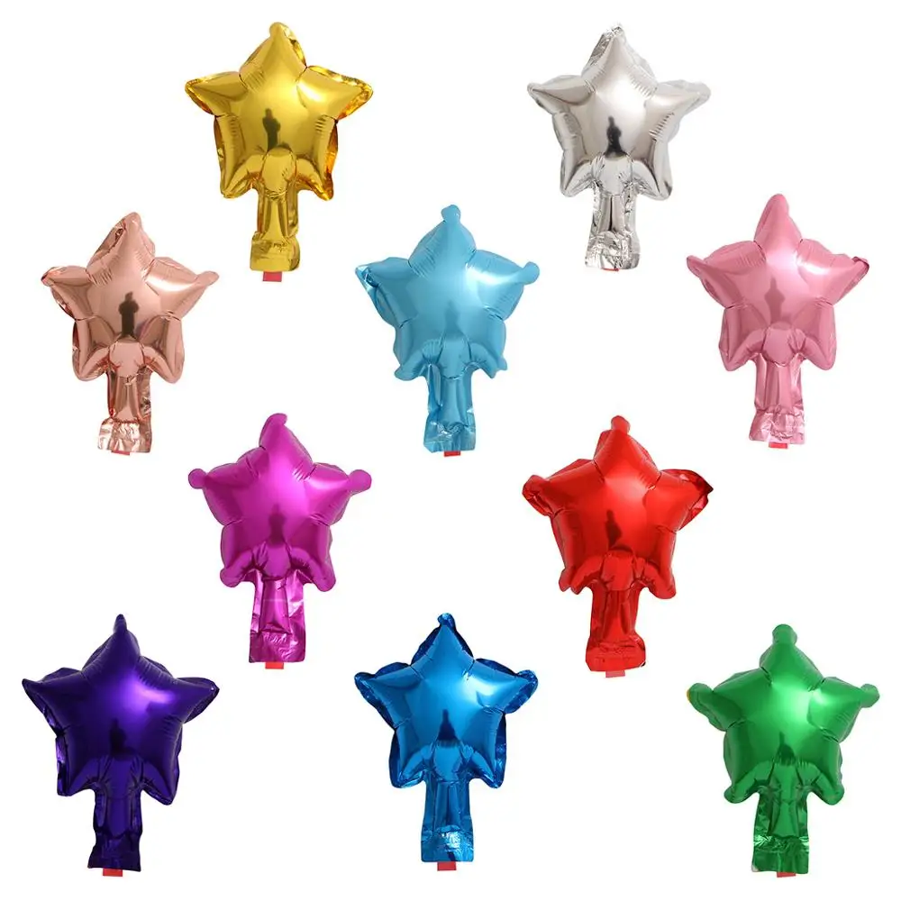 

5 "solid color five-pointed star foil balloon party holiday decoration balloons