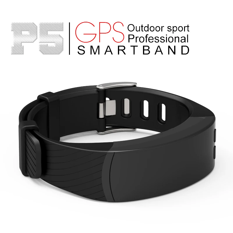 

2pcs P5 Smart Bracelet GPS Location Outdoor Sports Watch Heart Rate Altitude Barometer Theromometer Temperature Measuring pk Y2