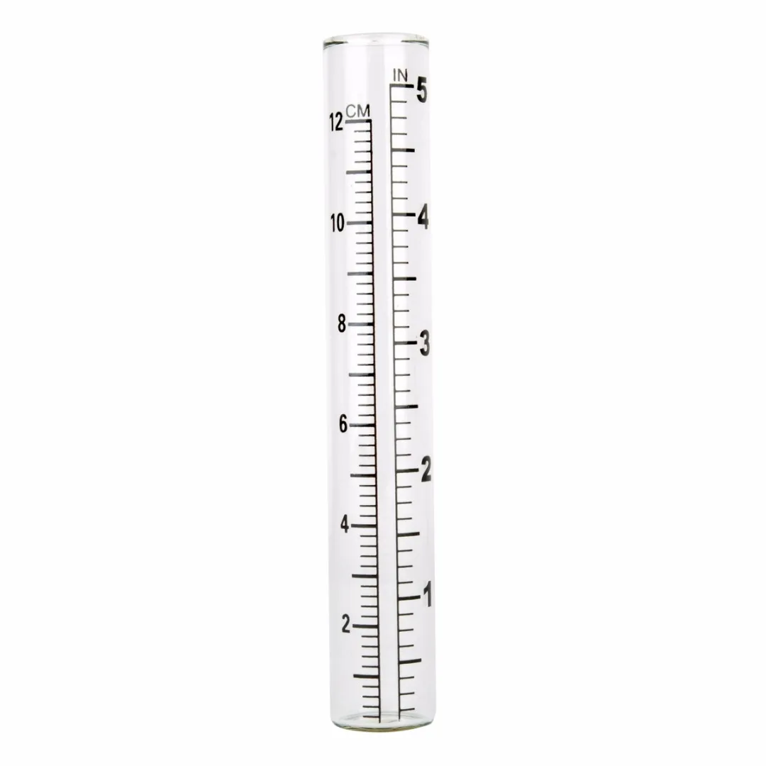 5 inch Capacity Glass Rain Gauge Replacement Tube Outdoor Home Garden Yard Clear 140mm Rain Gauge Tool
