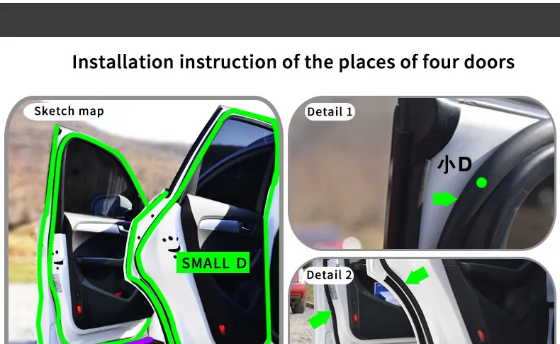 6 метров маленький D автомобильный резиновый уплотнитель двери водонепроницаемая отделка звукоизоляция 3 м уплотнитель полосы звукоизоляция Авто Резиновая Уплотнительная полоса