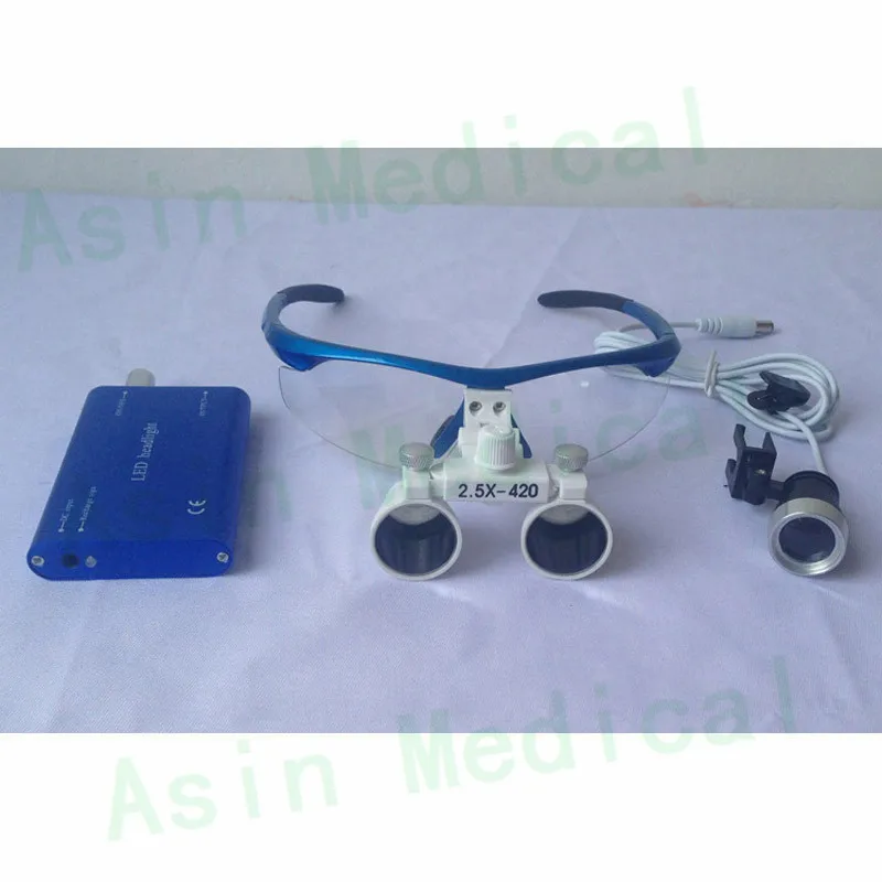 

420mm working distance led magnifier rechargeable headlamp dental anti-fog surgeon loupe