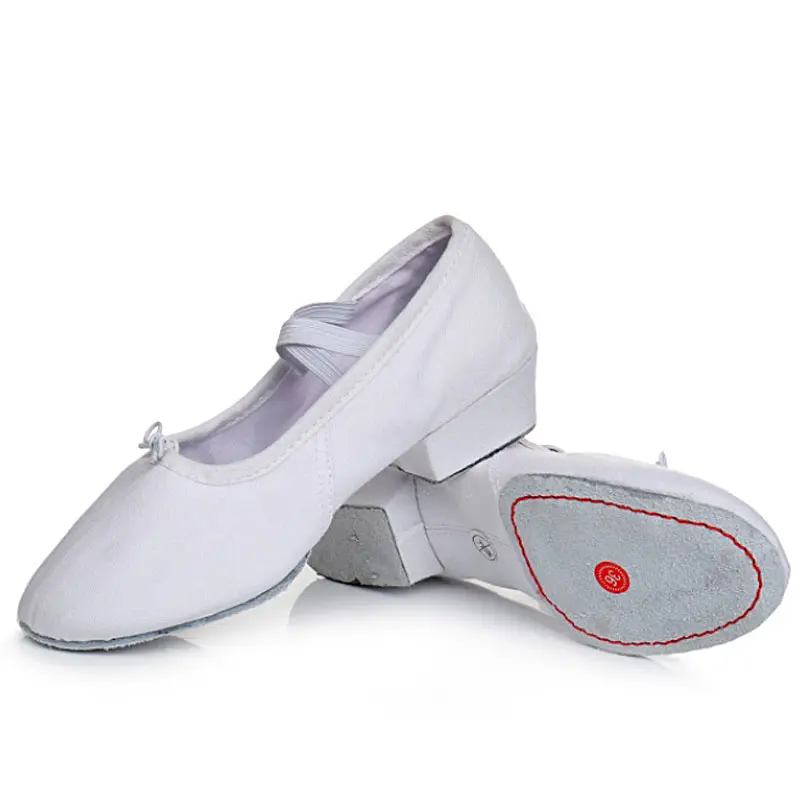 Балетки женские с мягкой подошвой пуанты парусиновая обувь для джазовых танцев