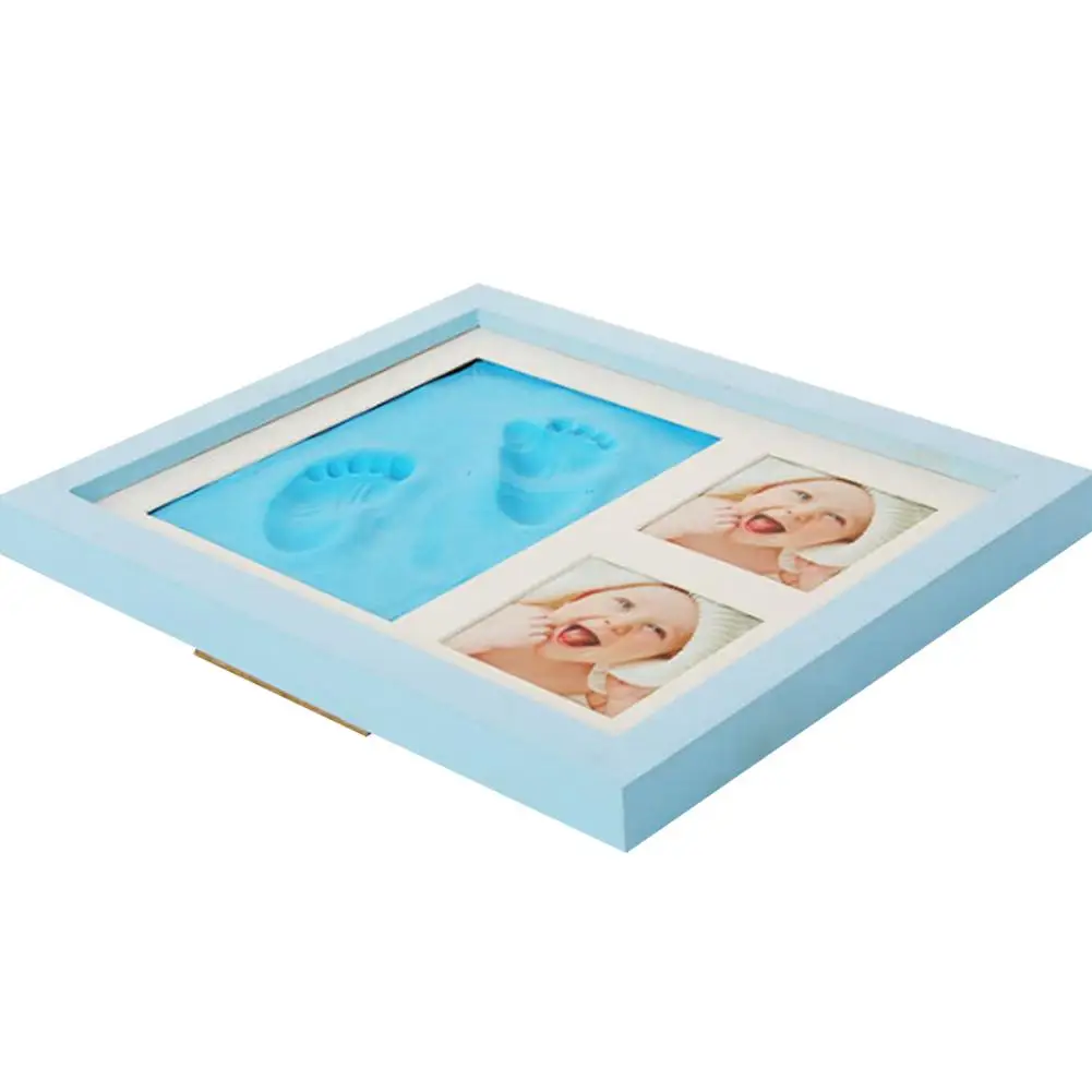 Baby Hand&Foot Print Hands And Feet Mold Maker Solid Wooden Photo Frame With Cover Fingerprint Mud Set Baby Growth Memorial gift Baby Hand&Foot Print Hands And Feet Mold Maker Solid Wooden Photo Frame With Cover Fingerprint Mud Set Baby Growth Memorial gift