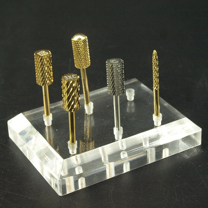 EasyNail~ Pro. 5 типов золото брусок карбида вольфрама фрез для маникюра/педикюра резак Пилочки для ногтей электродрель для обработки ногтей, маникюр, машинка для маникюра, аксессуар