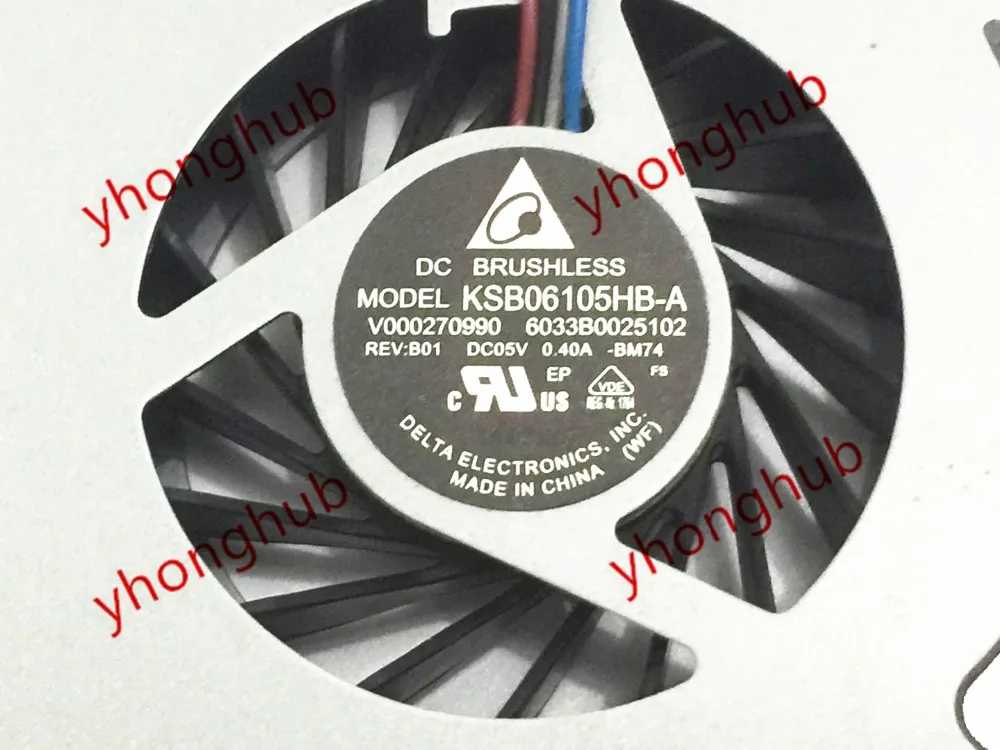 Кулер для охлаждения ноутбука Delta Electronics KSB06105HB DB1M 6033B0032702A01 5 в постоянного тока 0 40