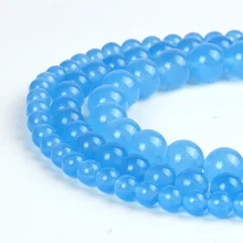Натуральный аквамарин нефритовые бусы с украшением в виде кристаллов кварца Jasper полу-драгоценный камень 6/8/10 мм шарик для мусульманский для молитв rosarys решений