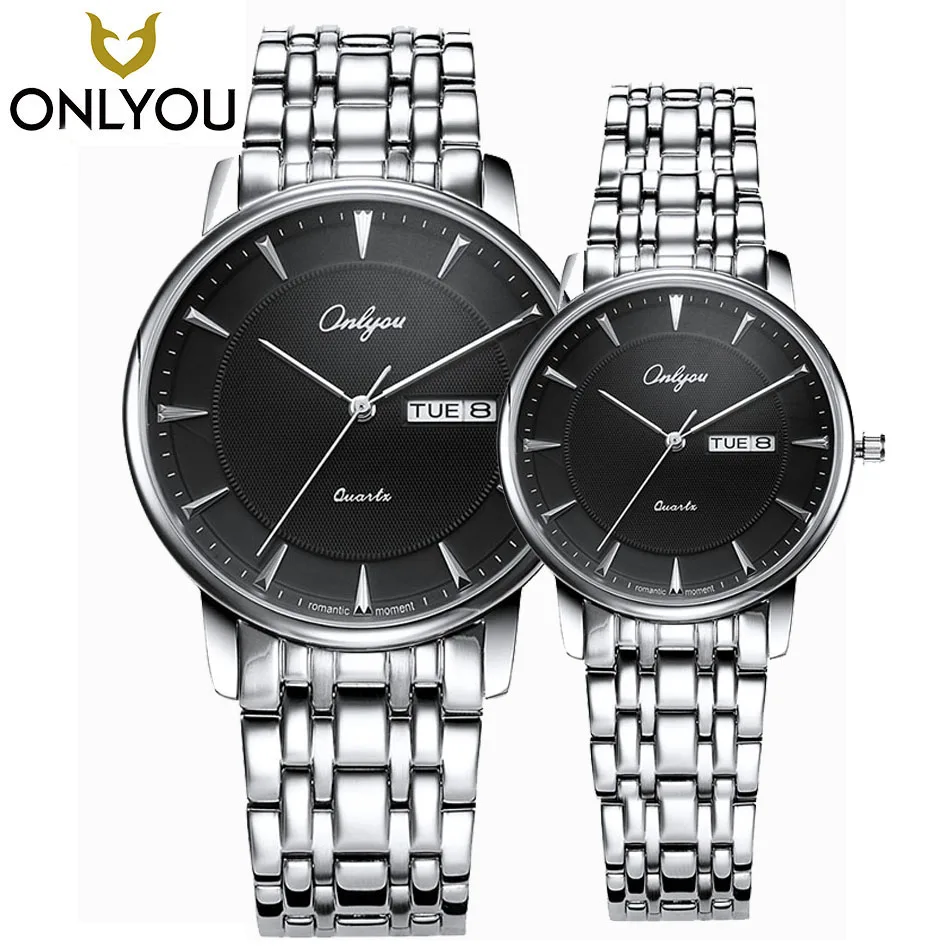 ONLYOU Lovers Watches Men Hot Sale Top Brand Luxury Waterproof Watch Women Business Calendar Date Stainless Steel Wristwatch ONLYOU Lovers Watches Men Hot Sale Top Brand Luxury Waterproof Watch Women Business Calendar Date Stainless Steel Wristwatch