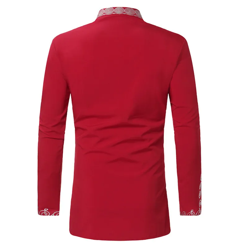  Long Sleeve Autumn Male Dashiki Vintage T shirts 2018 Bohemia Retro Tops Mens African Print T-shirt Ethnic Long Tees M-3XL (7)