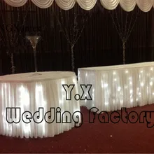 Белая шелковая юбка со светодиодной подсветкой для свадебного мероприятия скатерть декоративная