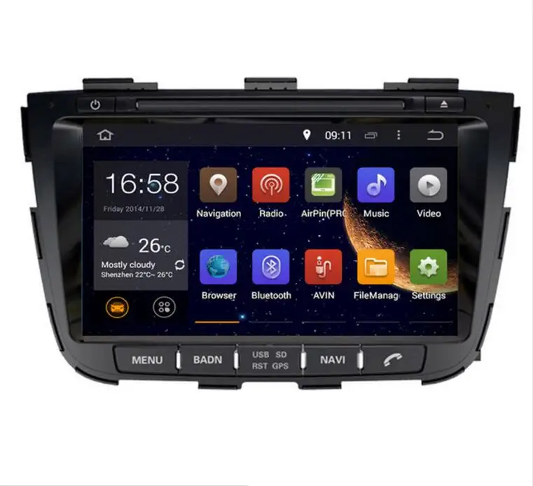 Новинка! Android 6.0 4 ядра dvd-плеер GPS для Kia Sorento 2012-2014 с Радио Bluetooth Зеркало Ссылка Wi-Fi DVR HD 1024*600