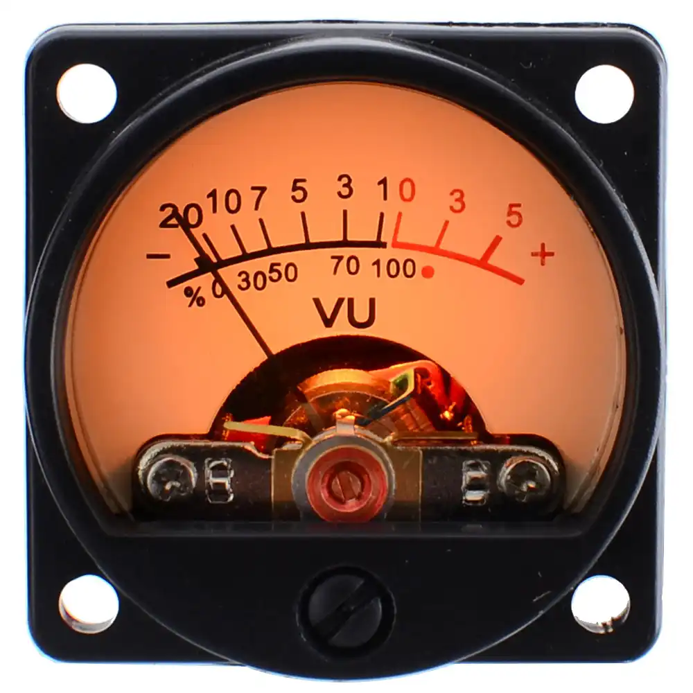 FurnishingNICE Panel VU Meter Bulb Warm Back Light Recording Level Amp