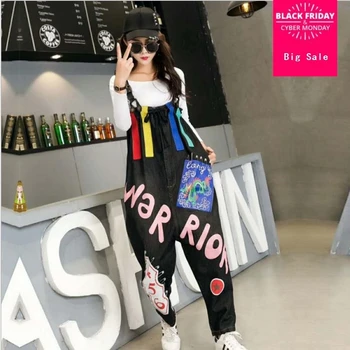 

Loose Womens Jumpsuit 2019 New Spring Autumn Fashion print lace-up full length pants casual ladies camouflage Overalls gx370