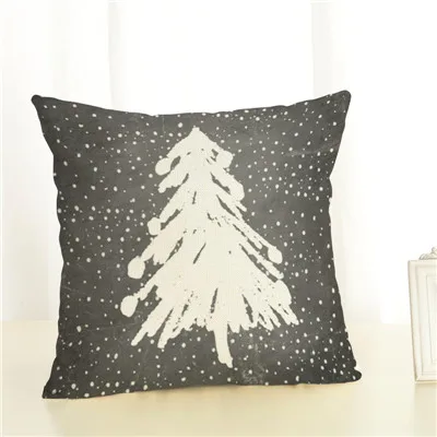 Рождественская наволочка для подушки с принтом снежинки, счастливый день, праздник, подарки, рождественская елка, подушка, наволочка, диван, домашний декор - Цвет: 4