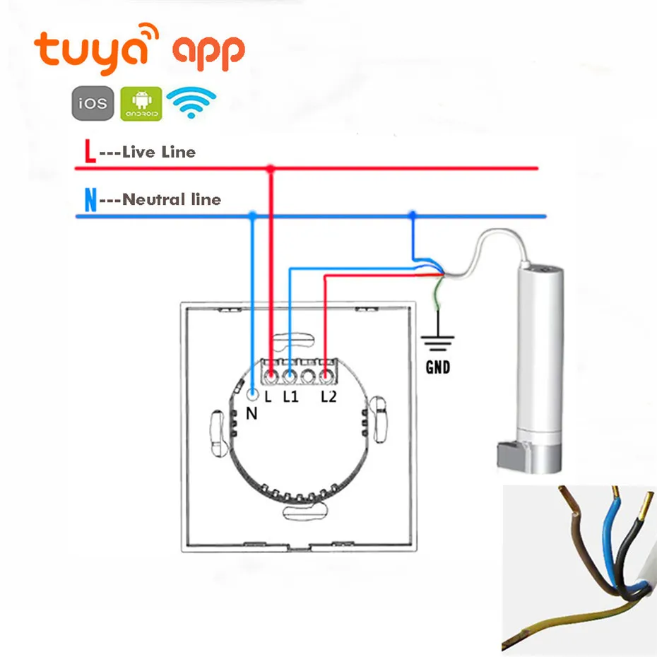 Dooya DT52S 75 Вт+ 2 м или менее трек+ ЕС Тип шторка с WIFI переключатель, приложение Tuya Шторы автоматической Системы, Поддержка Alexa/Google Home