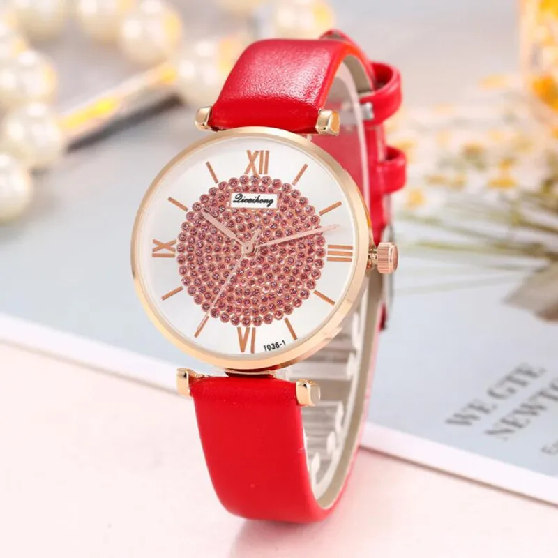 Кварцевые часы женские роскошные модные женские часы в стиле кэжуал настоящий спортивный кожаный ремешок элегантные наручные часы для