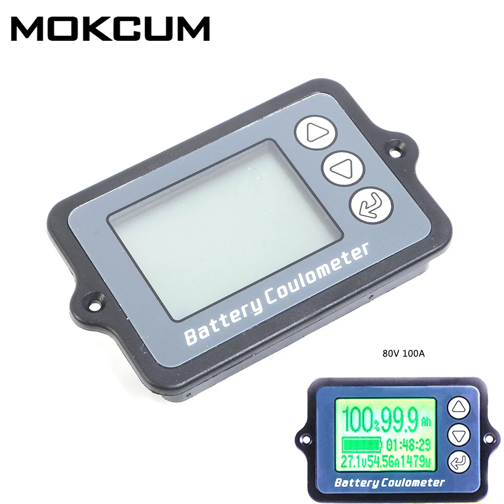 

DC8-80V 100A Battery Coulometer TK15 Precision Battery Tester for LiFePo Coulomb Counter Vehicle Battery Capacity Display