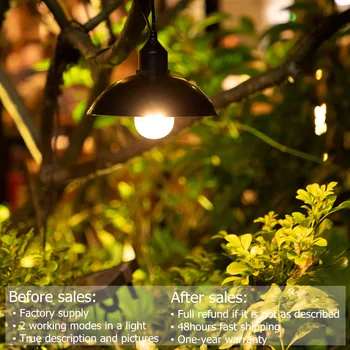 Garden Solar Light Retro Bulb Chandelier  5