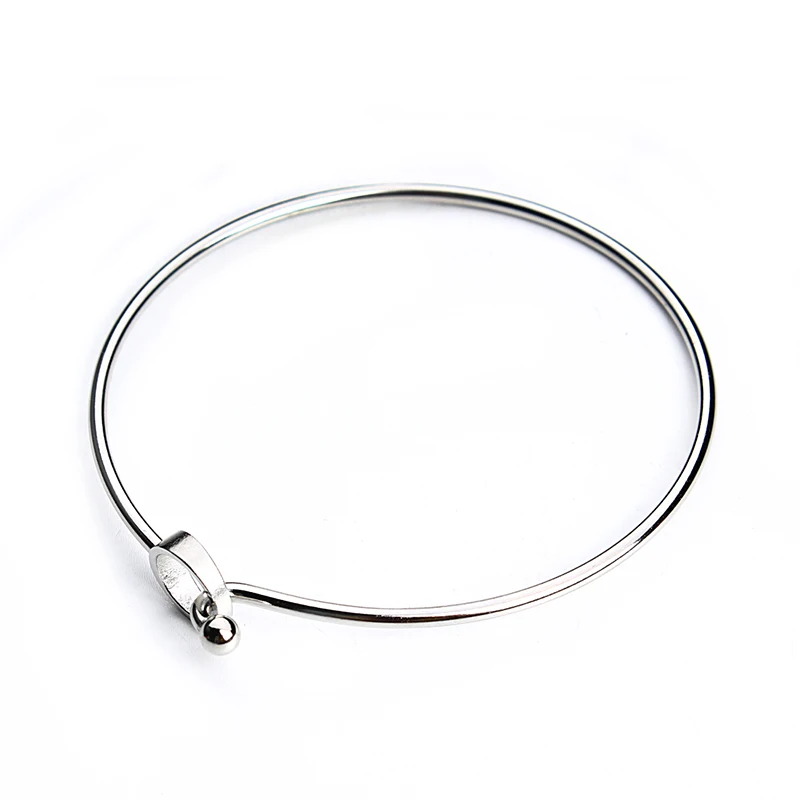 Buy 2pcs/lot Stainless Steel Clasp Cuff Bangle