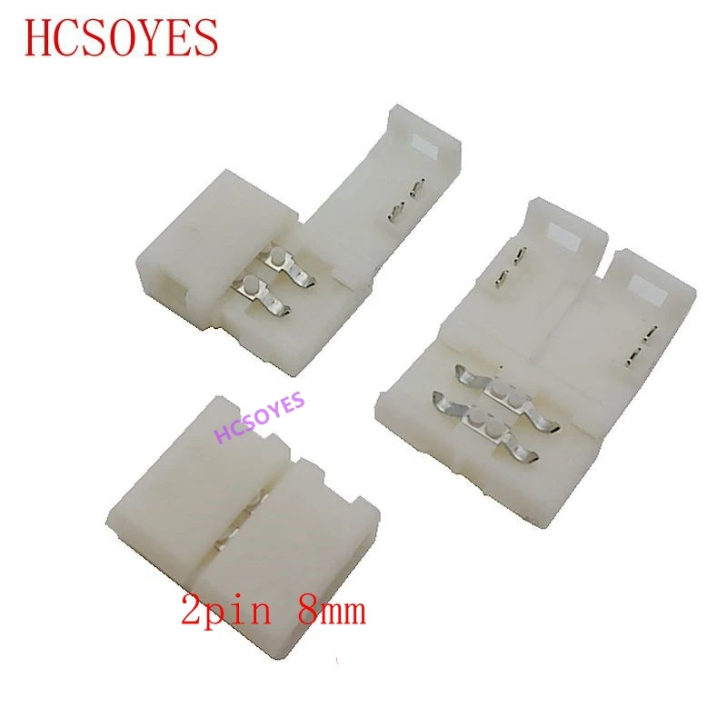 100 шт. 2pin 3pin 4pin 5pin 6pin Бесконтактный RGB светодиодный адаптер для 5050 8 мм 10 12 ширина