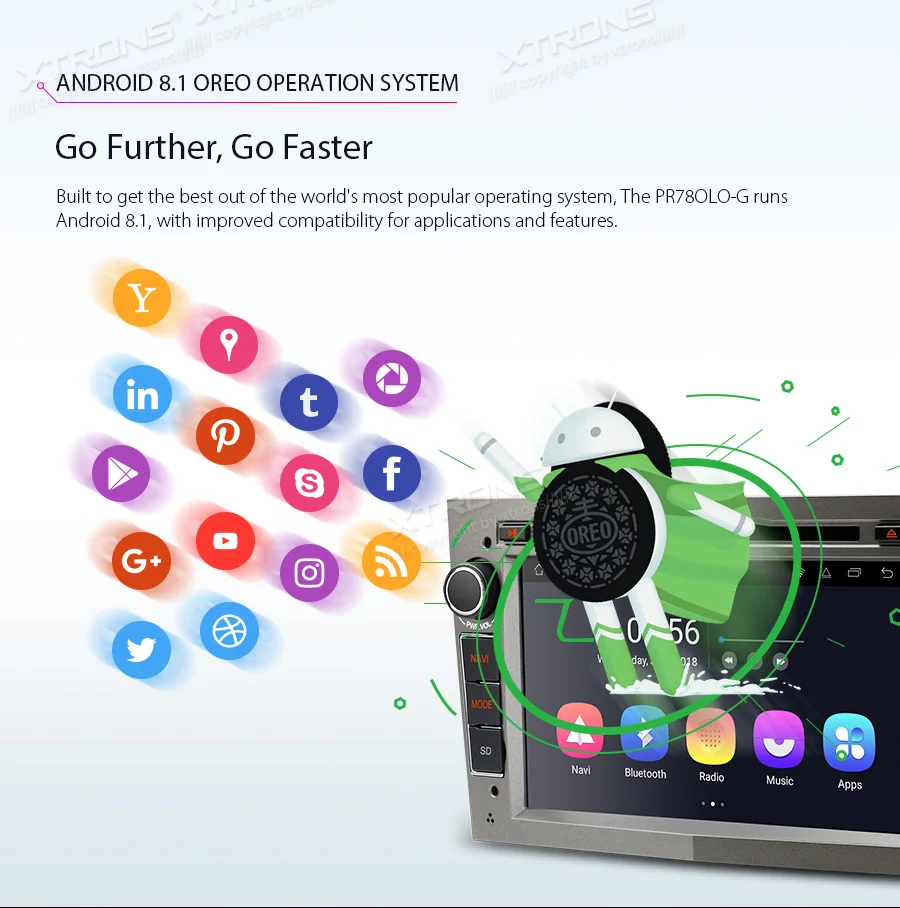 Clearance 7" Android 8.1 Octa Core Car DVD GPS Radio for Opel/Vauxhall/Holden Antara 2006-2011 & Corsa (D) 2006-2011 & Vectra 2005-2008 4